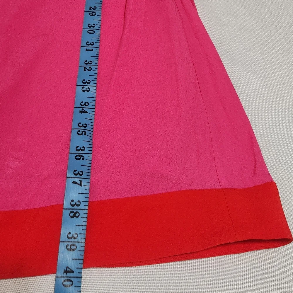Kate Spade Look For The Silver Lining Dalene Dress Pink Red Trim Womens 10